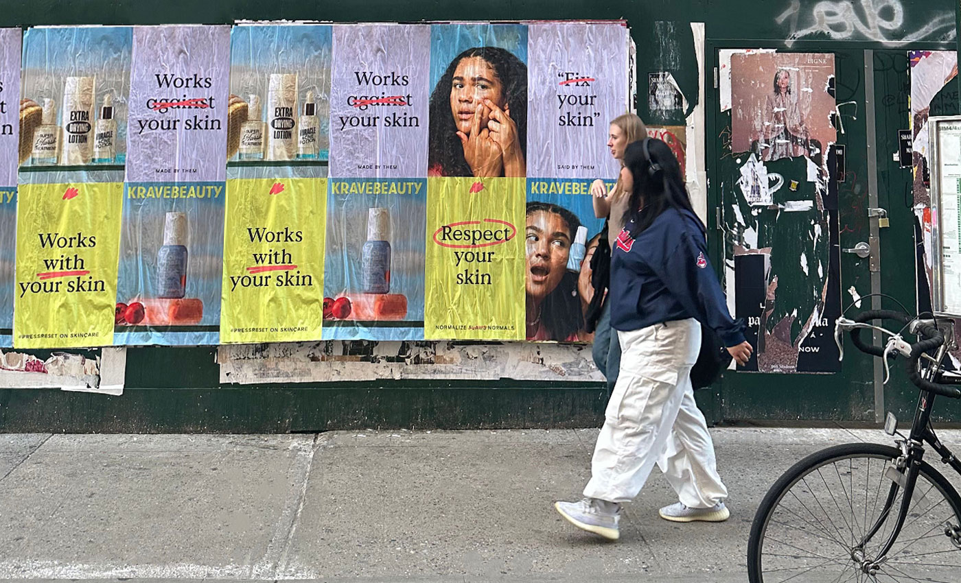 Krave Beauty Wheatpaste Campaign 1