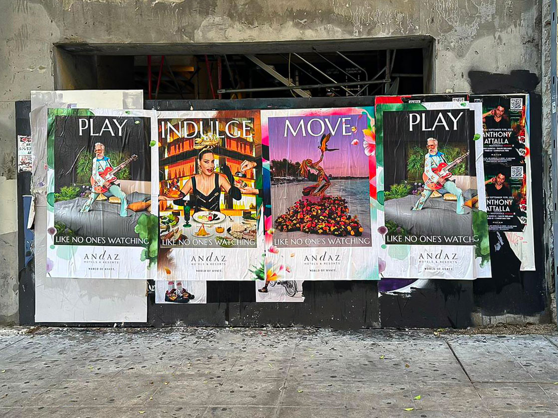 Wheatpasting Andaz Hyatt 1